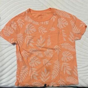 Cat & Jack Coral Leaf Pattern Tee